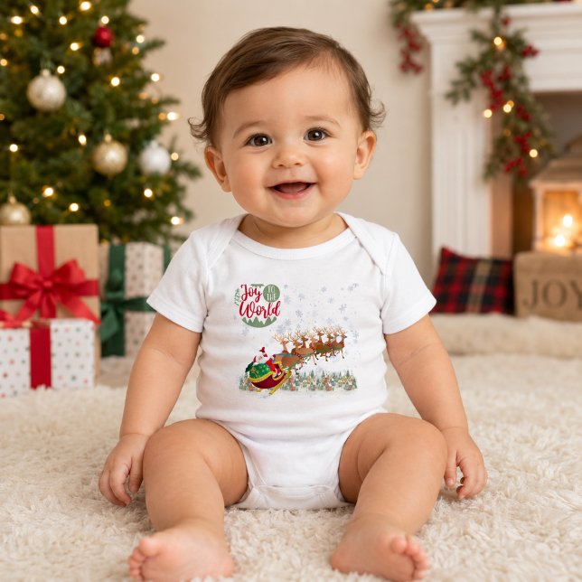 Glädje till världen Santa släde jul T Shirt (Skapare uppladdad)