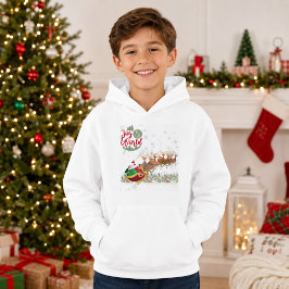 Glädje till världen Santa släde pojkar jul T Shirt