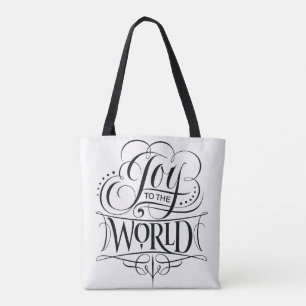 Glädje till viten för världsjulCalligraphy Tygkasse