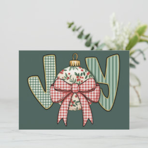 Glädjebåge och ornament Snygg julhelg Julkort