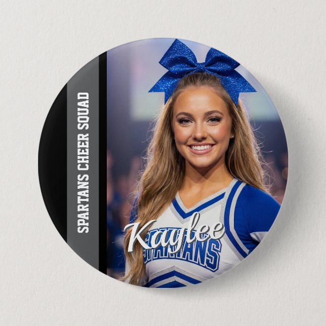 Glädjebild Pin Cheerleader Laganda Button Knapp (Framsida)