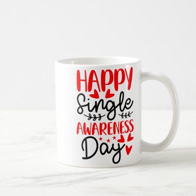 Glädjedagen för singlar - Roligt anti-valentinskär Kaffemugg (Höger)