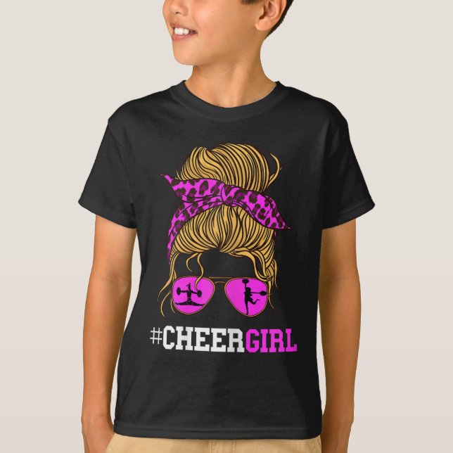 Glädjeflicka Cheerleader Scarf Cheerleading Solgla T Shirt (Framsida)