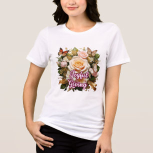 Glädjefull givande — Inspirerande typsnittrad t-sh T Shirt