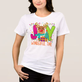 "Glädjefull Jultröja Med Ren" T Shirt