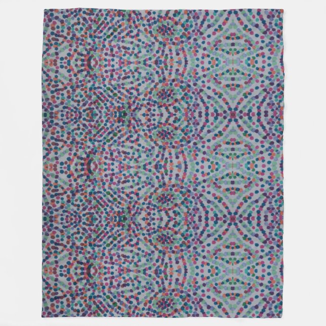 Glädjefull Mosaik II Flanellfilt Fleecefilt (Framsidan)