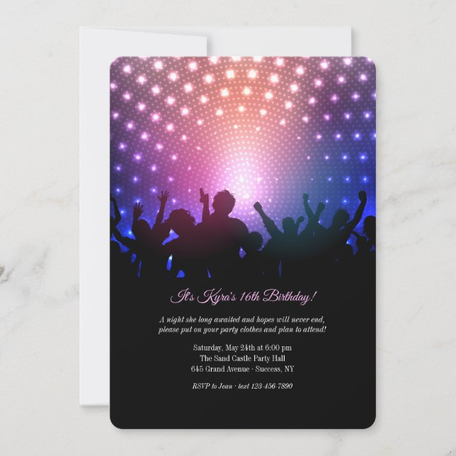 Glädjefulla Vänners Silhuetter Inbjudningar (Framsida)