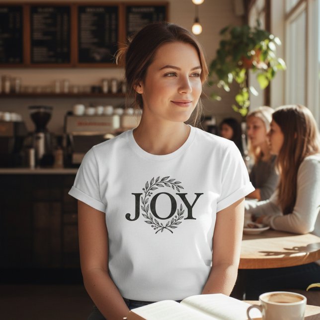 Glädjekrans minimalistisk jul: Botanisk högtid T Shirt (Skapare uppladdad)