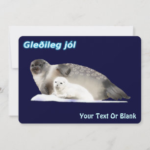 Glädjelig Jul - Ringsäl Julkort