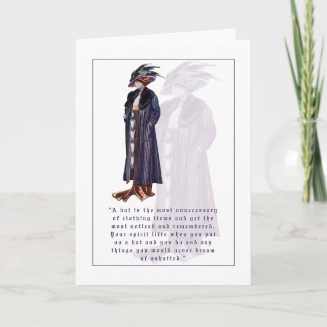 Glädjen av ett hatthälsningkort kort (Framsida)