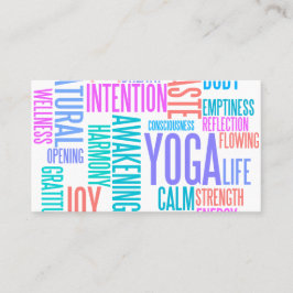 Glädjen av för pastellfärgad för Yoga det eleganta Visitkort