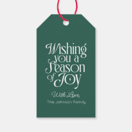 Glädjens årstid Julklappspresent Personaliserad Presentetikett
