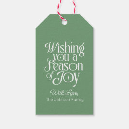 Glädjens årstid Julklappspresent Personaliserad Presentetikett