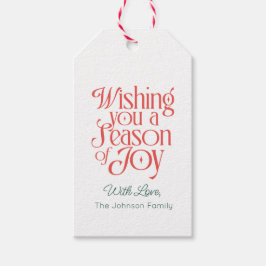 Glädjens årstid Julklappspresent Personaliserad Presentetikett
