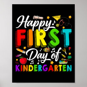 Glädjens Första Dag I Förskolan Tillbaka Till Skol Poster