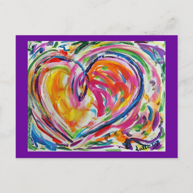 Glädjens hjärta vykort (Framsida)