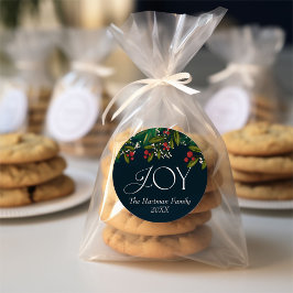 Glädjens säsong Personlig julhelg Runt Klistermärke