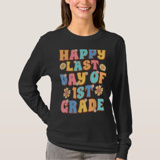 Glädjens sista dag i första klass Söt funky första T Shirt