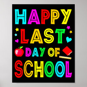 Glädjens sista skoldag barn lärare elev poster