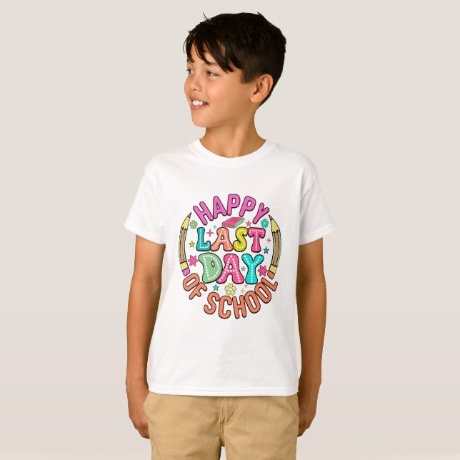 Glädjens sista skoldag t shirt (Hel framsida)