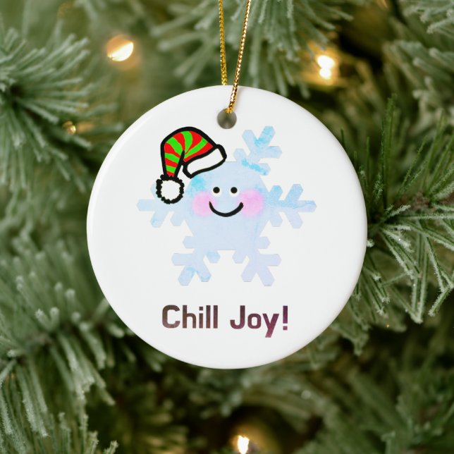 Glädjens snöflinga julstämning julgransprydnad keramik (Träd)
