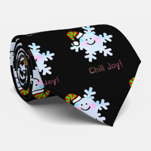Glädjens snöflinga julstämning slips