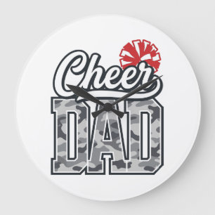 Glädjepappa Camo Pom Vintage Vector Design_1 Stor Klocka