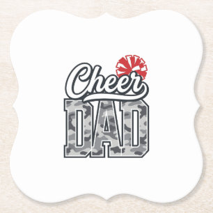 Glädjepappa Camo Pom Vintage Vector Design_1 Underlägg Papper