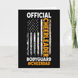 Glädjepappa Cheerleader Livvakt Fars Dag Cheer Kort