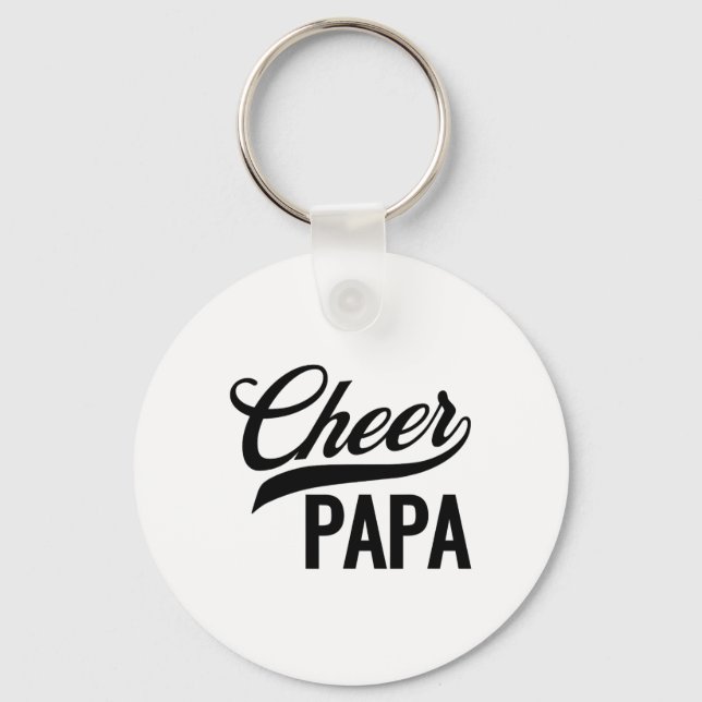 Glädjepappa för Cheerleading Matchande Familj  Nyckelring (Framsida)