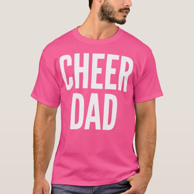 Glädjepappa för Cheerleading Matchande Föräldrar T Shirt (Framsida)