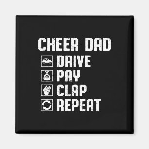 Glädjepappa Kör Betala Klappa Upprepa Cheerleader Magnet