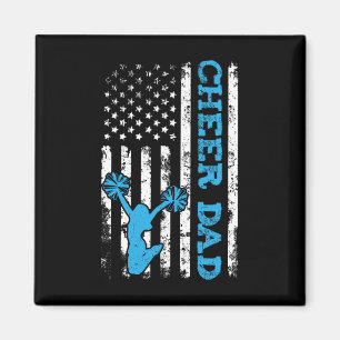 Glädjepappa Usa Amerikansk Flagga Cheerleader Papp Magnet
