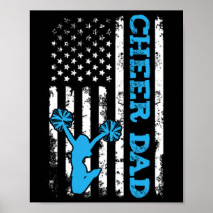Glädjepappa USA Amerikansk flagga Cheerleader Papp Poster
