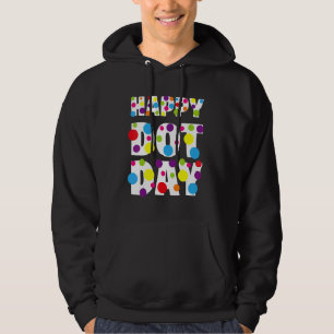 Glädjepunktdag Färgglad regnbåge prickig pojke fli Hoodie