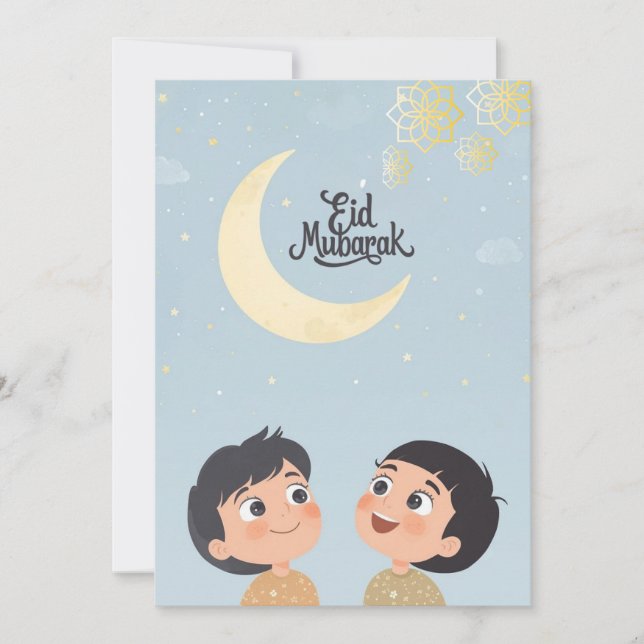 Glädjerik Eid al-Fitr-design Julkort (Framsida)