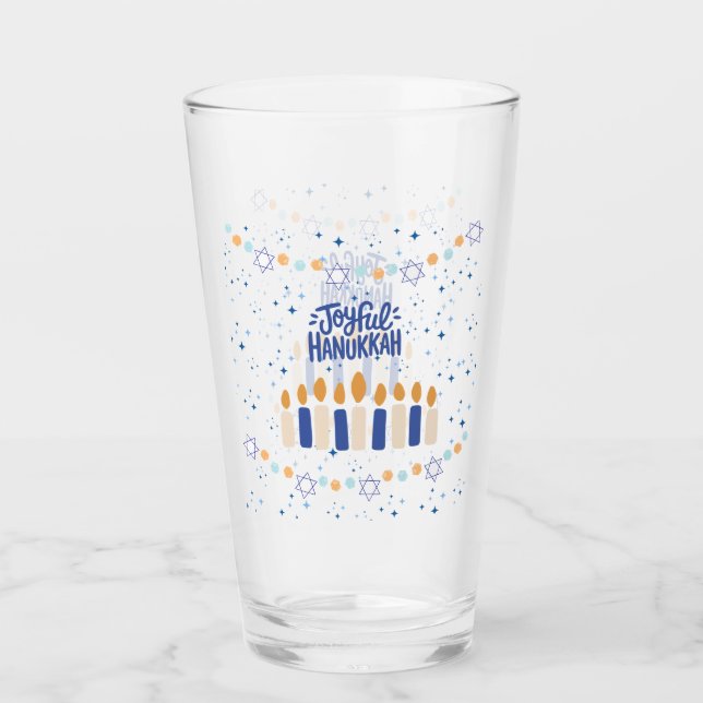 Glädjerik Hanukkah Glaskopp (Framsida)