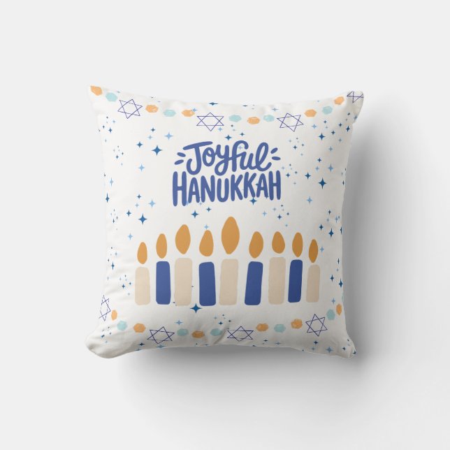 Glädjerik Hanukkah Kudde (Framsida)