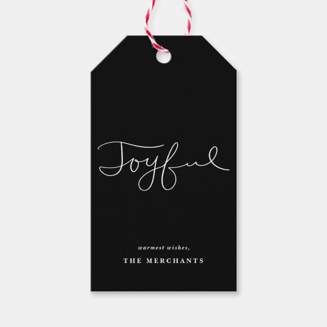 Glädjerik julpresent | Förpackning om 10 Presentetikett (Framsidan)