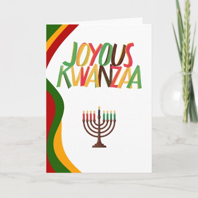 Glädjerik Kwanzaa Helgkort (Framsida)