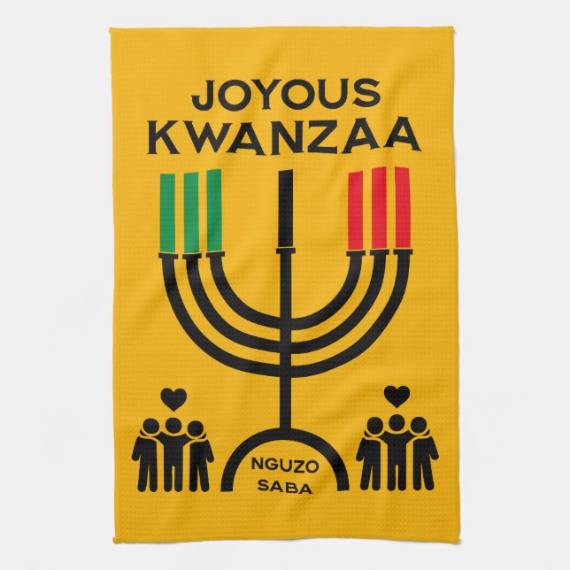 Glädjerik Kwanzaa Kökshandduk (Vertikal)