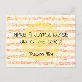 Glädjerik Psalm 98:4 Kristet Skriftställe Vykort