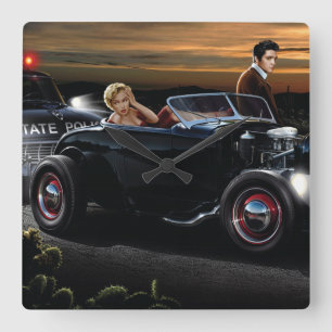 Glädjeritt Fyrkantig Klocka