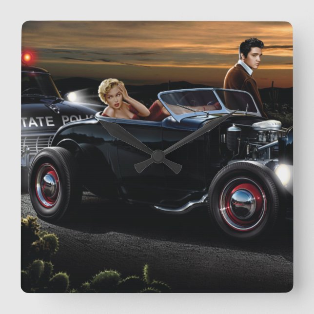 Glädjeritt Fyrkantig Klocka (Framsida)