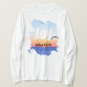 Glädjeskrift Lysande solnedgång över vatten T Shirt