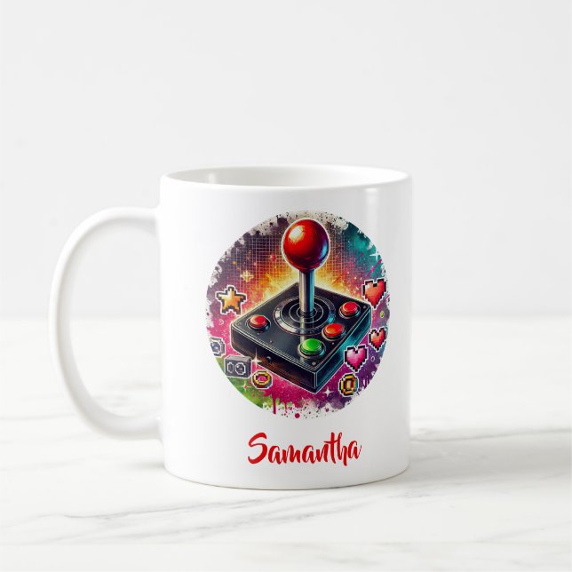 Glädjesticka för datorspel kaffemugg (Vänster)