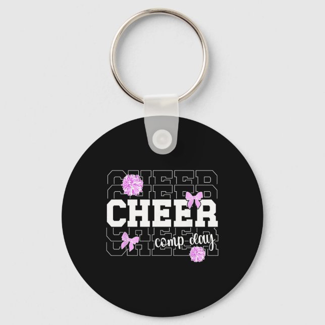 Glädjetävling Dag För Cheerleading Fans Uni-ch Nyckelring (Framsida)