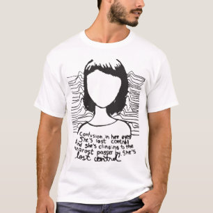 Glädjeuppdelningsförvirring i henne Retro vintag T Shirt