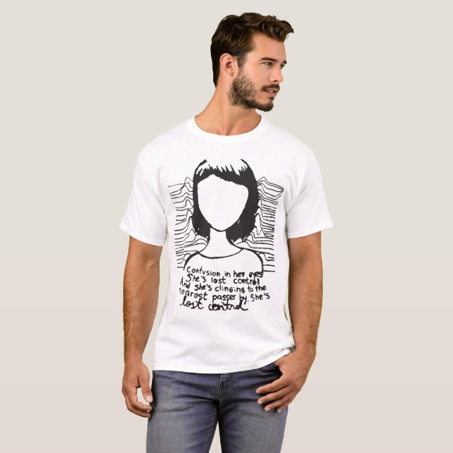 Glädjeuppdelningsförvirring i henne Retro vintageH T Shirt (Hel framsida)