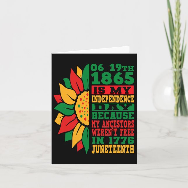 Gladlig Juneteenth är min självständighetsdag Fria Kort (Framsida)